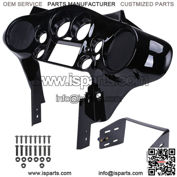 for Harley Electra Street Glide FL Black Glossy Double DIN Inner Batwing Fairing