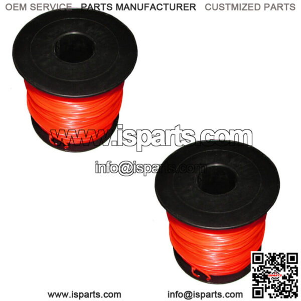 2PK 5lb .095 Square Red Commercial String Trimmer Line Spool Echo Fits Stihl Red