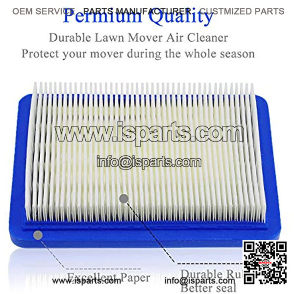 4 Pack 491588S Air Filter Replace for 491588 4915885 Flat OEM Air Cleaner Cartridge, Lawn Mower Air Filter - Image 3