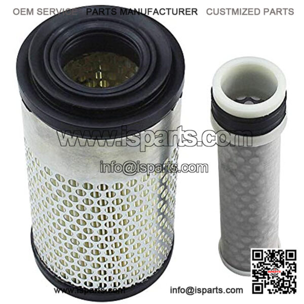 Air Filter Outer & Inner for Kubota 6C060-99410 6A100-82630 6A100-82632 6C060-99410 6C06099410 6A10082630 6A10082632 AF25745 PA4632 Kubota 32721-58242 32721-58240 PA4633 Lawn Mower