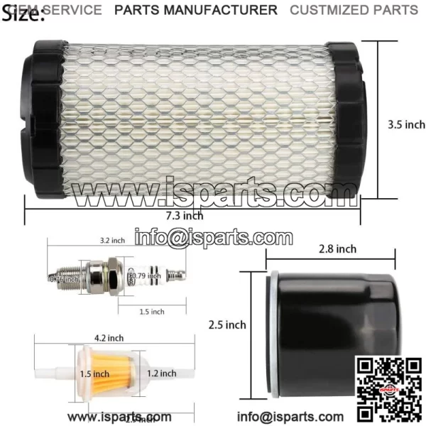 Golf Cart Tune Up Kit for EZGO TXT RXV Gas W/ Kawasaki Engines,Filter Spark Plug - Image 2