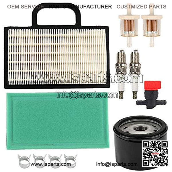 698754 273638 Air Filter with Oil Fuel Filter for BS 499486S 695667 273638S Intek Extended Life Series V-Twin 18-26 HP Lawn Mower Tractor