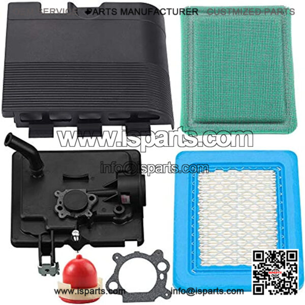 795259 Air Cleaner Primer Base with 692298 Cover 491588S Air Filter Compatible with BS MTD Troy Bilt Lawn Mower