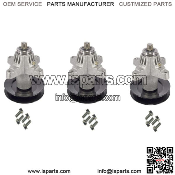 3 Spindle Assemblies with 4 Screws Fits Cub Cadet 618-04126 618-04126