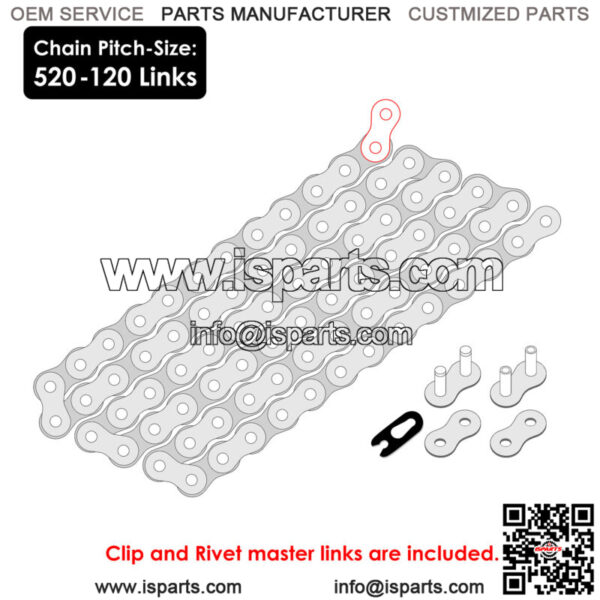 Drive Chain for Honda Cr125 CR125R 1985-1996 1998 1999 2002 2003 2004 2005 2006 - Image 2