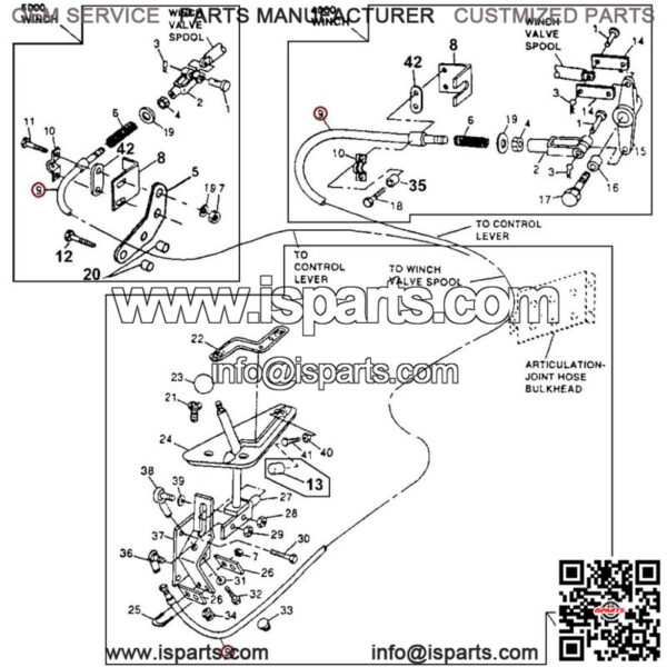 AT128907 Winch Cable Fits John Deere Skidders 540G 548G 640E 640G 648G 740G 748G - Image 2