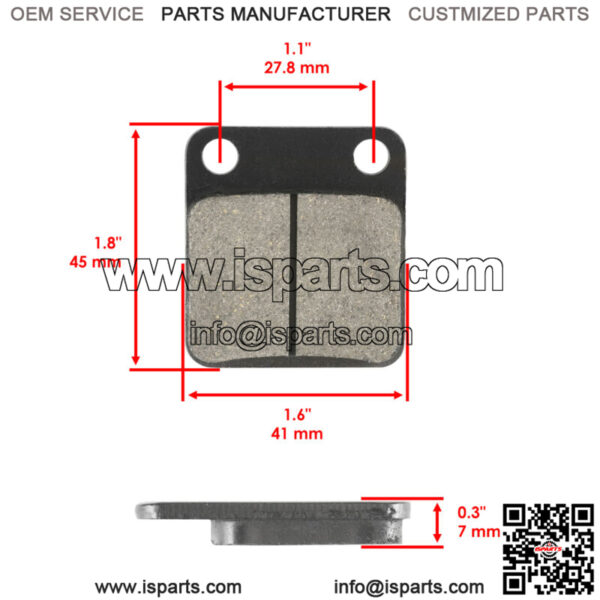 Front Brake Pads for Yamaha Big Bear 350 YFM350 1999 / 3GD-W0045-01-00 - Image 2