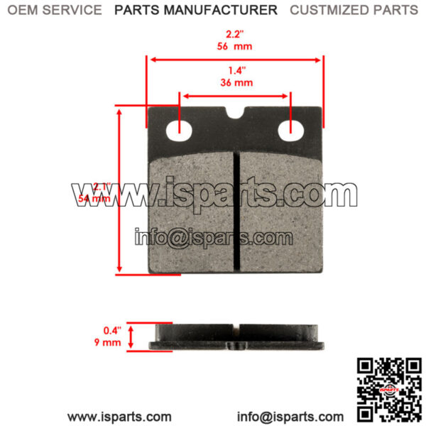 Front Brake Pads for BMW R80 1981 1982 1983 1984 1985 1986 / 34112301360 - Image 2