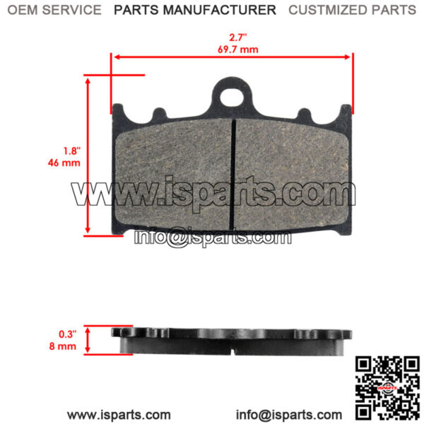 Front & Rear Brake Pads for Kawasaki VN1700 Vulcan 1700 Vaquero 2011-2019 - Image 2