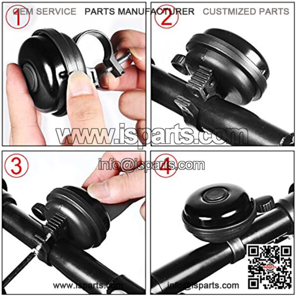 Classic Bike Bell, Aluminum Bicycle Bell, Loud Crisp Clear Sound Bicycle Bike Bell for Adults Kids - Image 3