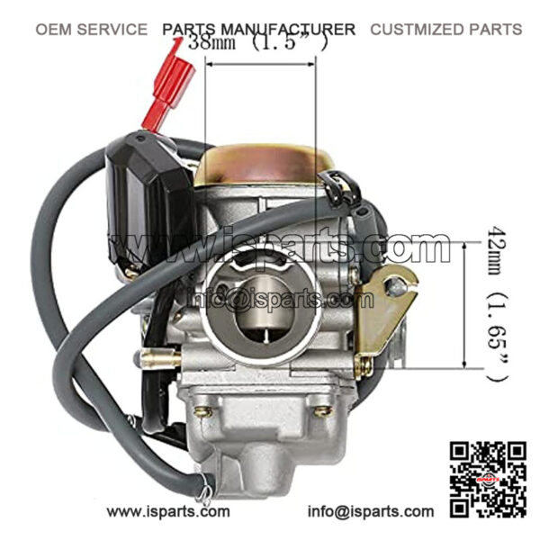 PD24J Carburetor 24mm for GY6 125cc 150cc 152QMJ 157QMI 4 Stroke Engines Electric Choke Motorcycle Scooter with Air Filter Intake Manifold - Image 3