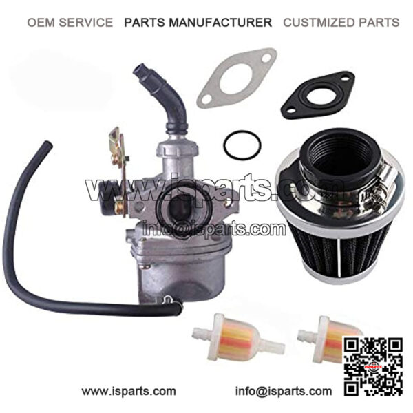 PZ19 Carburetor for Compatible with ATV Cable Choke Carb Gaskets with 35mm Motorcycle Air Filter Fuel Filters for Made 50cc 70cc 90cc 100cc 110cc 125cc Dirt Bike Scooter Go Karts