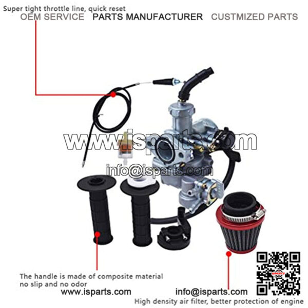 Carburetor Carb with Throttle Cable Replacement for Honda CT90 Trail 1971-1979, CT110 Trail 1980-1986 - Image 5