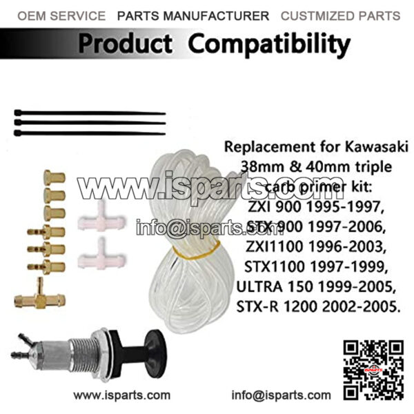 Carburetor Carb Primer Kit Replacement for Kawasaki ULTRA STXR ZXI STX 1100 150 1200 1100 - Image 3