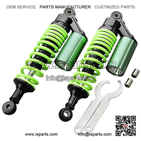 12.5 Inch 320mm Pair Motorcycle Shock Absorber Rear Suspension Universal For Honda Suzuki Yamaha Kawasaki ATV Go Kart Quad Dirt Sport Bikes Green