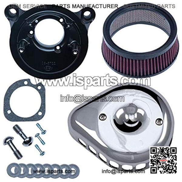 Cycle Mini Teardrop Stealth Air Cleaner Chrome 170-0441