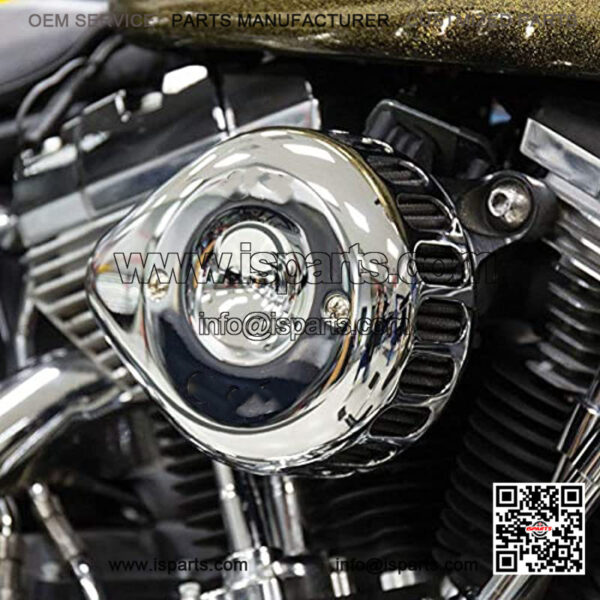Cycle Mini Teardrop Stealth Air Cleaner Chrome 170-0441 - Image 2