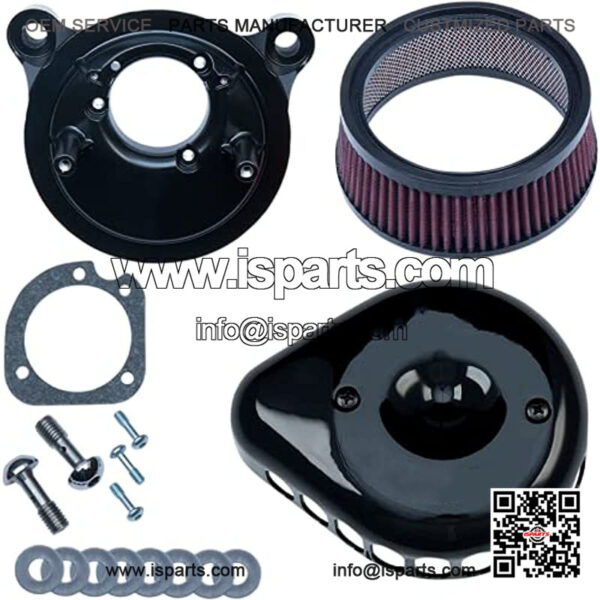 Cycle Mini Teardrop Stealth Air Cleaner Black 170-0442