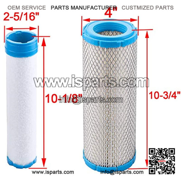 11013-7044 Air Filter for Kawasaki FX651V FX691V FX730V FX751V FX801V FX850V FX1000V FD731V FD750D FD791D FH601V FH641V FH680V FH721V FH770D FH601D FH641D FH680D Lawn Mower John Deer M131802 - Image 2