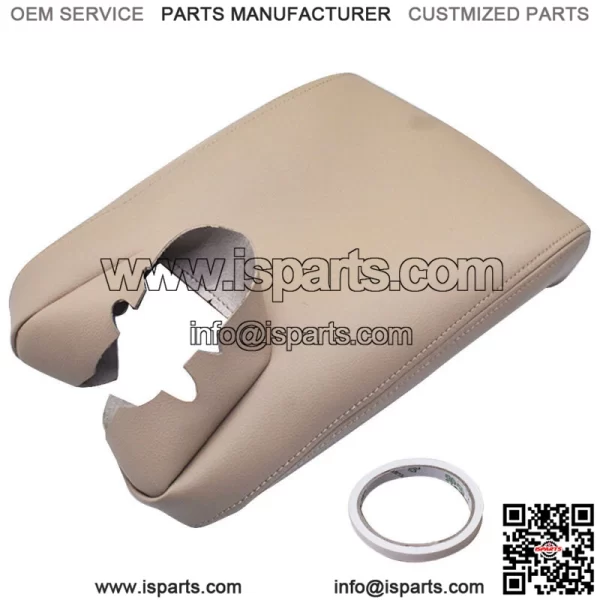 For 2009-2013 2014 Acura TL Center Console Lid Armrest Cover Tan Vinyl Leather - Image 3