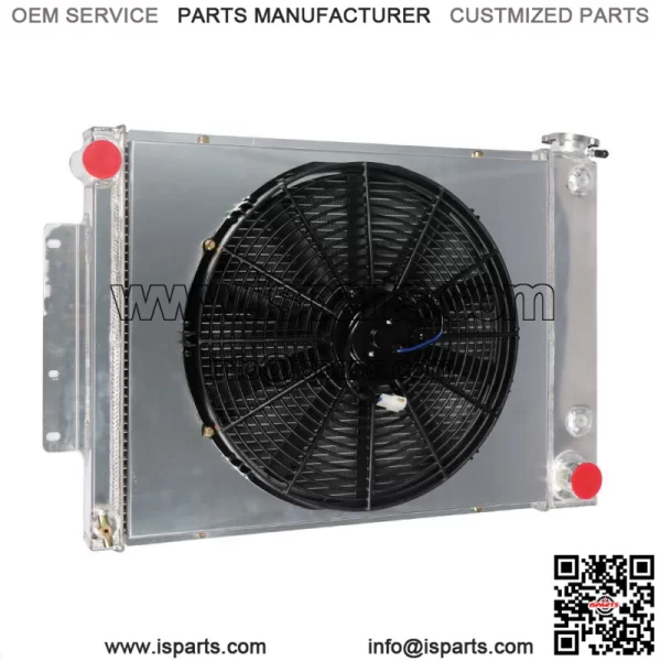 For 1967 68 69 Chevy Camaro Pontiac Firebird 3 Row Aluminum Radiator Shroud Fan - Image 3