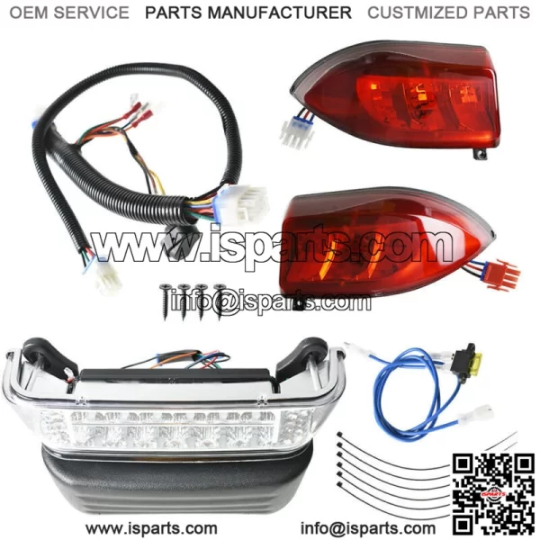 For Club Car Precedent 2004-2008 Golf Cart LED Headlight Tail Light Kit 12V