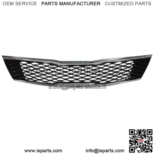 Fit For Kia 2016-18 Optima Lx Ex Front Upper Grille Black Chrome Honeycomb Grill