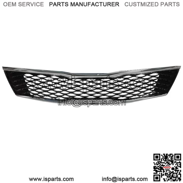 Fit For Kia 2016-18 Optima Lx Ex Front Upper Grille Black Chrome Honeycomb Grill - Image 2