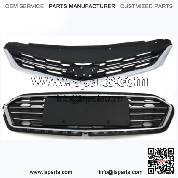 For 2016 2017 2018 Chevrolet Cruze Front Upper and Lower Grille Set - Image 3