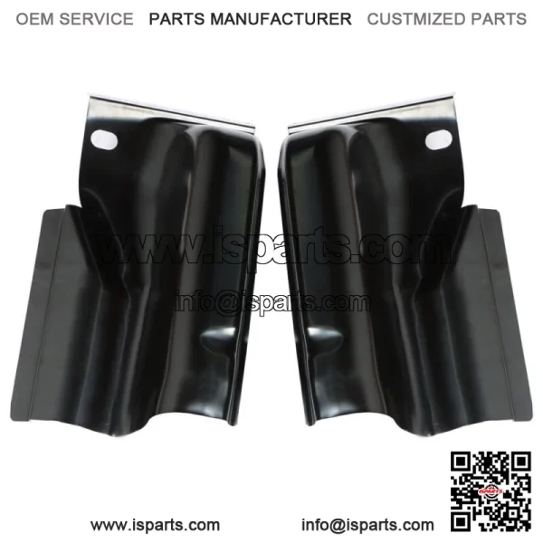 For 2009-2014 Ford F-150 Crew Cab Steel Cab Corners 4Door Pair Replacement Black - Image 2