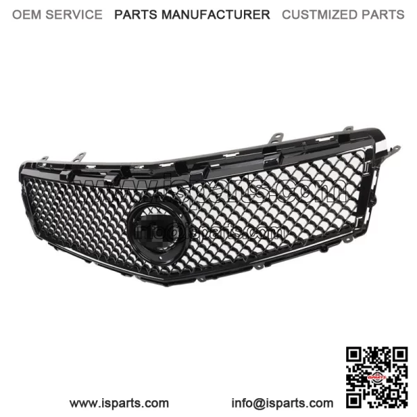 For 2013 2014 Cadillac ATS Front Bumper Grille Mesh Honeycomb Glossy Black