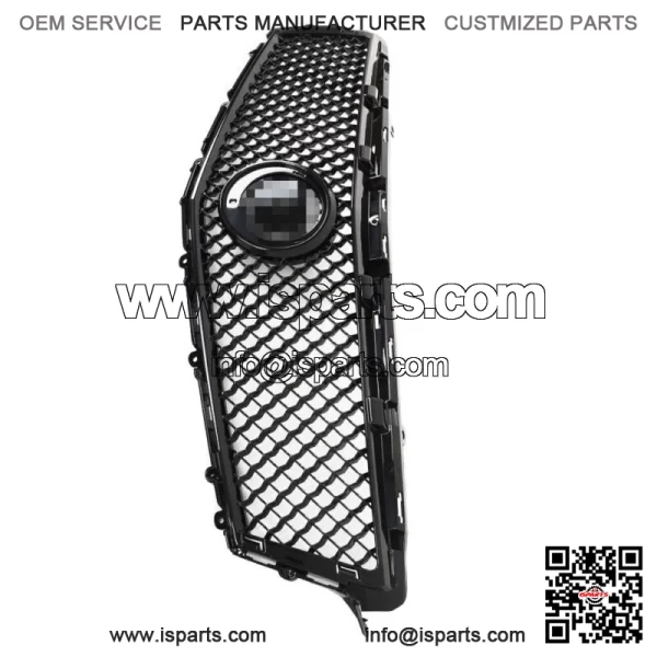 For 2013 2014 Cadillac ATS Front Bumper Grille Mesh Honeycomb Glossy Black - Image 3