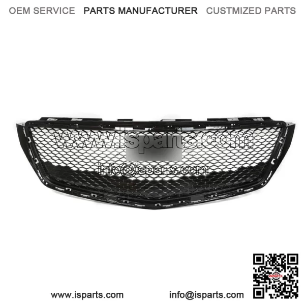 For 2018 2019 2020 Cadillac XTS Front Bumper Hood Grille Mesh Cover Gloss Black - Image 3