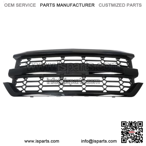 For 2016 2017 2018 Chevrolet Silverado 1500 Front Grille GM1200756C Black - Image 2