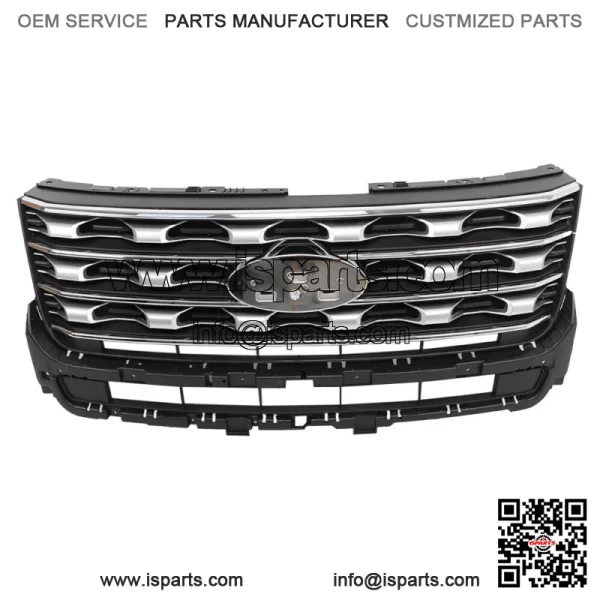 For 2016 2017 Ford Explorer Front Bumper Grille Chrome FB5Z8200AC FO1200577C - Image 3