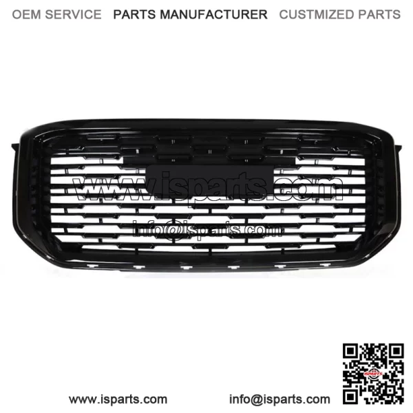 For GMC Yukon Denali SLE Sport 2015-2020 Front  Mesh Upper Grille Gloss Black