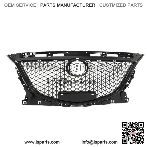 For 2014-2016 Mazda 3 Axela Front Bumper Upper Black Grille Honeycomb Grill ABS - Image 2