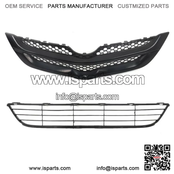 For Toyota Yaris Sedan 2007 2008 Front Bumper Upper&Lower Grille Assembly Set - Image 2