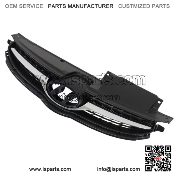 For 2011-2013 HYUNDAI Elantra Front Upper Bumper Grille With Chrome Trim Plastic - Image 3