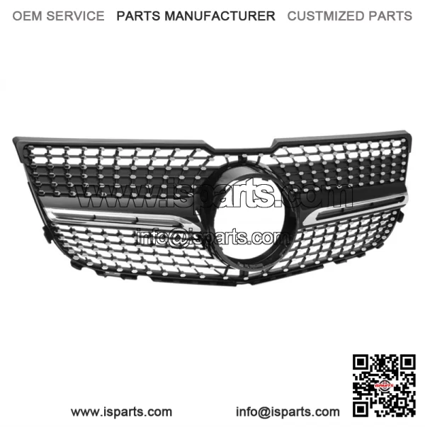 Diamond Black Front Grille Grill For Mercedes Benz GLK X204 GLK250 GLK350 13-15 - Image 3