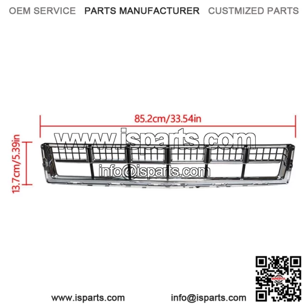 For Cadillac SRX 2013 2014-2016 Chrome Mesh Grill Front Bumper Lower Grille - Image 2