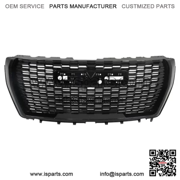 For 21-23 GMC Yukon/Yukon XL Denali Front Grille&Hood Molding Gloss Black Grill - Image 3