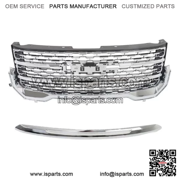 For 2020 2021 2022 GMC Acadia Front Upper Grille Denali & Hood Front Molding - Image 3