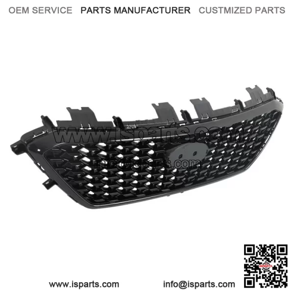 For 2015-2017 Hyundai Sonata Front Upper Grille Black W/O Radar Hole Plastic - Image 3