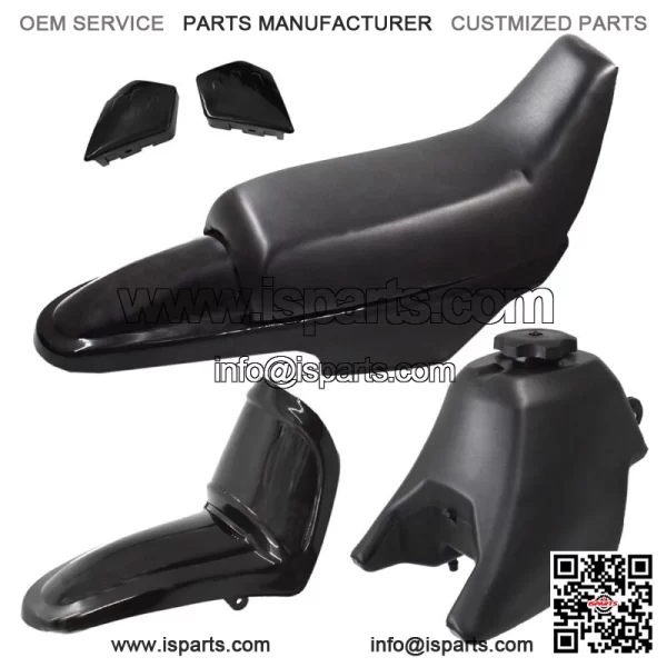 For Yamaha PW50 PY50 Plastic Kit Fender Seat Body Fairing Cover Gas Tank Black