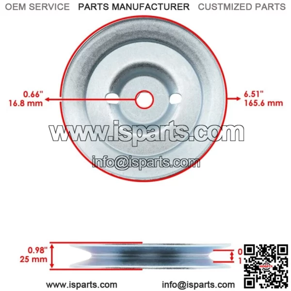 Spindle Pulley for John Deere X300 X304 X324 M152545 42" - Image 2