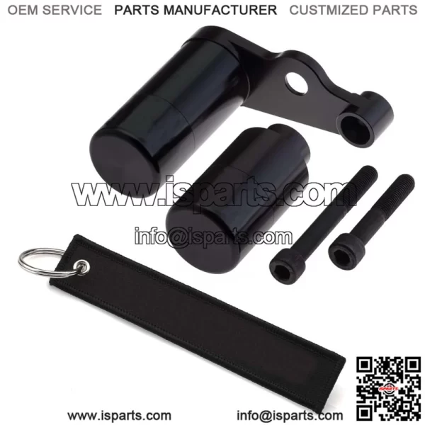 06-09 Suzuki GSX-R600 + GSX-R750 Black Non-cut Frame Slider Protective Cover #Black - Image 2