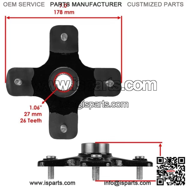 Rear wheel hub can-am outlander renegade 400 500 650 800 705501713 - Image 3