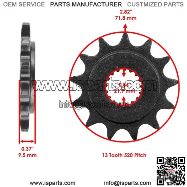 Front & Rear Sprockets Kit for Honda TRX450R TRX450ER 2006-2014 (For: Honda) - Image 2