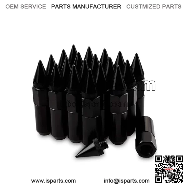 6061 aluminum 90MM pointed nut M12*1.5# black